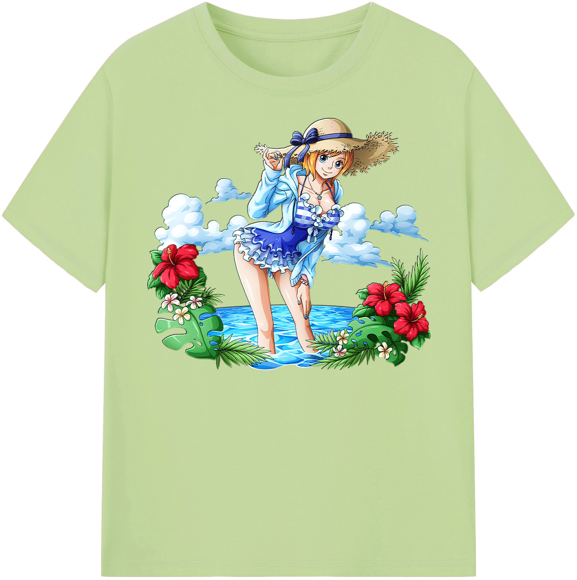 ワンピース ナミ ONE PIECE Nami 綿100％半袖Tシャツ（フロントプリント）